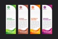 Set of Roll up banner design template, vertical or protrait layout,