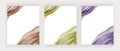 Brown, green and purple watercolor freehand backgrounds for cards, banners and invitations