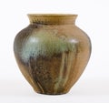 Brown & Green Stoneware Pot