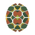 Brown, green, and yellow. The symmetrical pattern is visually Royalty Free Stock Photo