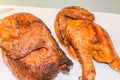 Brown grilled chicken Royalty Free Stock Photo