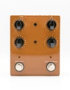 Brown guitar pedal Royalty Free Stock Photo