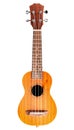 Brown guitar ukulele front view silouette close up Royalty Free Stock Photo