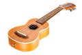 Brown guitar ukulele perspective view close up Royalty Free Stock Photo