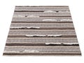 Brown handmade wool cotton causal solid chevron stripes area rug. 3d render Royalty Free Stock Photo