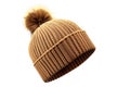 Brown Hat With Brown Pom Pom for Women