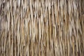 The brown hay roof is stacked on top of each other as a textured background Royalty Free Stock Photo