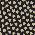 Brown Heart shaped ValentineÃ¢â¬â¢s Day Seamless Pattern Background