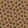 Brown Heart shaped ValentineÃ¢â¬â¢s Day Seamless Pattern Background