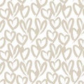 Brown Heart shaped ValentineÃ¢â¬â¢s Day Seamless Pattern Background