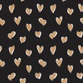 Brown Heart shaped ValentineÃ¢â¬â¢s Day Seamless Pattern Background