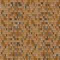 Brown Heather Marl Tweed Knit Texture Background. Blanket Stitch Seamless Pattern. Homespun Faux Woolen Fabric Structure Textile.