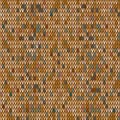 Brown Heather Marl Tweed Knit Texture Background. Blanket Stitch Seamless Pattern. Homespun Faux Woolen Fabric Structure
