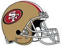 The brown helmet of the San Francisco 49ers American football team Royalty Free Stock Photo