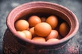 Brown hen eggs Royalty Free Stock Photo