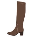 Brown High Leather Boot Royalty Free Stock Photo