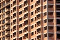 Brown high living building under construction. Royalty Free Stock Photo