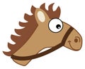 Brown horse head hitching