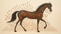 Organic Biomorphism: A Meticulously Detailed Horse In Pointillism Style