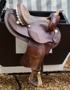 Brown horse`s Saddle Royalty Free Stock Photo