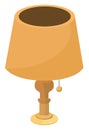 Brown house lamp, icon Royalty Free Stock Photo