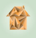 Brown house, polygonal styled.