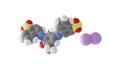 brown ht molecule, e155, molecular structure, isolated 3d model van der Waals Royalty Free Stock Photo
