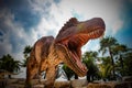 Huge dinosaur statue on the rock Royalty Free Stock Photo