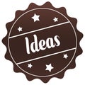 Brown IDEAS stamp on white background. Royalty Free Stock Photo