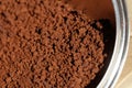 Brown instant coffee powder Royalty Free Stock Photo