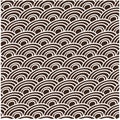 Brown japan wave pattern hand draw