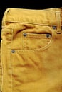 Brown jeans pocket Royalty Free Stock Photo