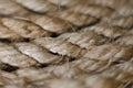 Brown jute rope clise up Royalty Free Stock Photo