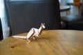 Brown kangaroo paper folding origami, decorates in restaurant, coffee shop