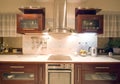 Brown kitchen interior Royalty Free Stock Photo