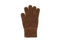 Brown knitted gloves