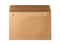 Brown kraft paper envelope isolated on white background Royalty Free Stock Photo