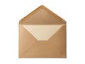 Brown kraft paper envelope isolated on white background Royalty Free Stock Photo
