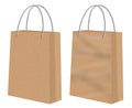 Brown kraft shopping paper bags