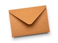 brown kraft vintage paper envelope isolated Royalty Free Stock Photo