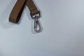 Brown leash handle and clasp