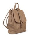 Brown leather backpack