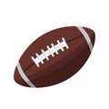 Brown leather ball for American football isolated illustration Royalty Free Stock Photo