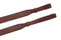 Brown leather bandolier isolated on a white background