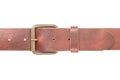 Brown leather belt with buckle Royalty Free Stock Photo