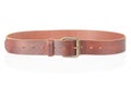 Brown leather belt with buckle Royalty Free Stock Photo