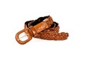 Brown leather belt Royalty Free Stock Photo