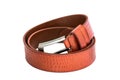 Brown leather belt Royalty Free Stock Photo