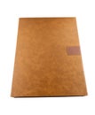 Brown leather box for anythings Royalty Free Stock Photo