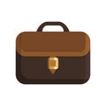 Brown leather briefcase icon Royalty Free Stock Photo